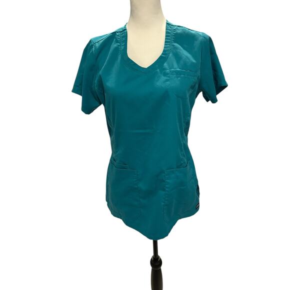 Grey's Anatomy Teal Scrub Top Small - Picture 1 of 4